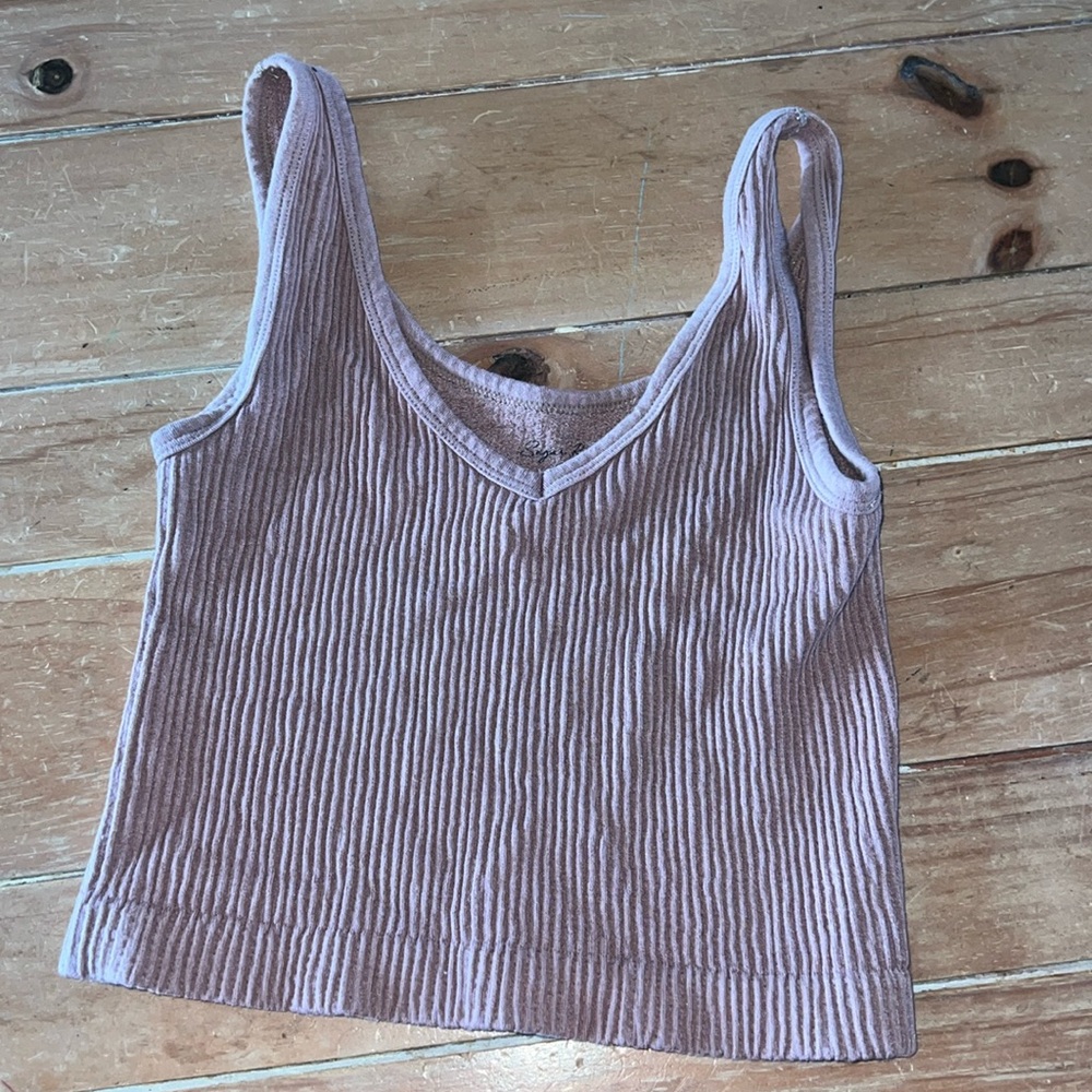 Mauve Ribbed Tank Top